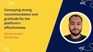 Testimonial from Shivam Kumar CEO of TechAvatar for MyB2BNetwork