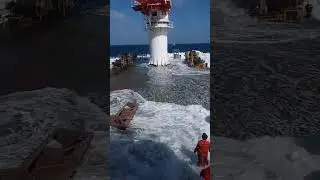 Floating Crane Barge deck wash. Fun or dangerous?