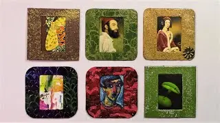 Mixed Media Art Project: Altered Slide Mounts (Slide Frames) # 9 / umgestaltete Diarahmen # 9