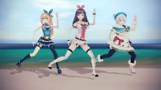 【MMD】Daddy【キズナアイ、ミライアカリ、シロ】【4K 60fps】