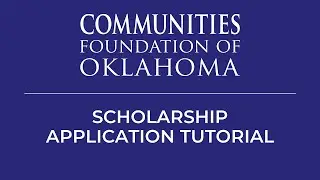 CFO Scholarship Application Demo