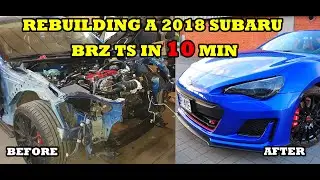 Rebuilding a WRECKED 2018 Subaru BRZ TS rebuild in 10 min