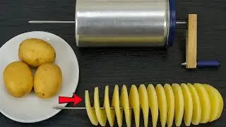 How to make a spiral potato cutter using simple tools!
