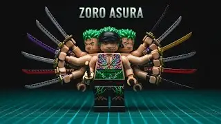 Custom LEGO Roronoa Zoro ASURA Form! ⚔️ One Piece 9 Swords Style Minifigure #Shorts