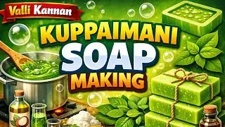 குப்பைமேனி சோப்பு/kuppaimani soap/easy and simple kuppaimani soap at making home made