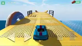 Car Stunts 3D #10  Blue Car - Impossible Stunt Car Tracks 3D Gameplay Android Game - Car Racing Game