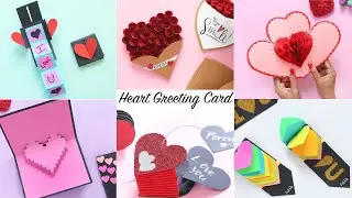 6 Easy Heart Card Ideas | Heart Greeting Card | Card Making