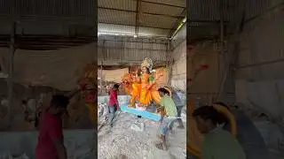 Durga Devi Idol Lifting With Hands In Hyderabad #youtubeshorts #ytshorts #durgamata