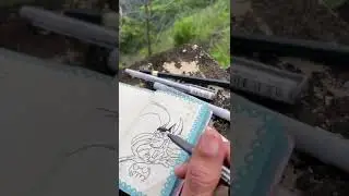 Easy comic batman 🦇 drawing ✍️ with fineliner #shorts #drawing #batman