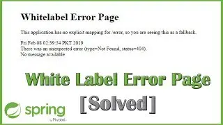 Whitelabel Error page