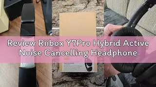 Review Riibox Y7Pro Hybrid Active Noise Cancelling Headphones, LDAC Hi-Res Audio, 100H Playtime, Blu