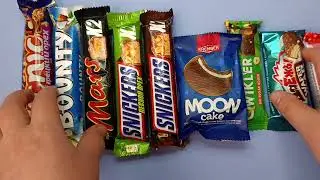 Picnic bounty mars snikers moon Asmr#candu#sokolate