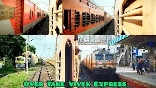 22503 Vivek SF Express Overtake 17480 Tirupati - Puri Express At Ongole.|Itz Vlogger Pintu|