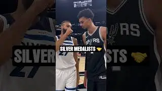 Silver Medalists, Victor Wembanyama and Rudy Gobert 🤝 #nba #spurs #timberwolves