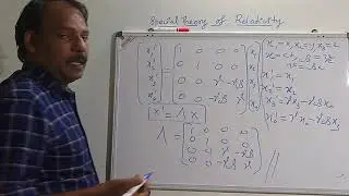 Special Theory of Relativity : Lecture 8 - Lorentz Transformation Matrix in Real Space