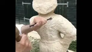 Bringing Stone To Life: A Student Carving a Beautiful Putto a an Exclusive Stone Carving Workshop.  