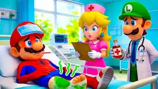 Mario Needs Help: Princess Peach and Luigi Work as a Team to Heal Him! | Mario Animation ⚡❤️