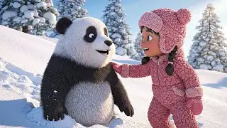 Minecraft Baby Panda Rolled Down a Snowy S | Kids Songs & Nursery Rhymes