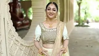 Actress Priya prince in silk lehenga