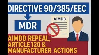 Directive 90/385/EEC &rarr; MDR: AIMDD Repeal, Article 120 & Manufacturer Actions | Dr. Ashish Jha