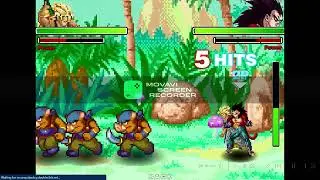 Dragon Ball : Fierce Fighting 6 - two players fighting an enemy