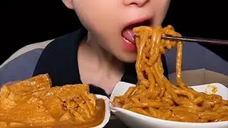 EATING CHINES FOOD | Mukbang noodles - Gourmet - Sauce Series