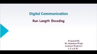 Run Length Encoding | RLE Examp| Digital Communication | Information Theory & Error Correcting Codes