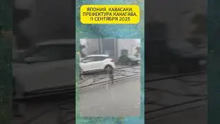 Сильное #наводнение из-за сильных #дождей в городе #Кавасаки, #Канагава, #Япония (11 сентября 2025)