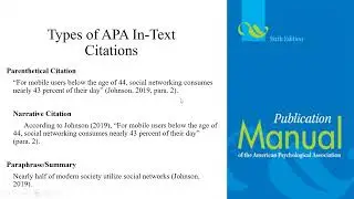 Ross APA In Text Citations Lecture 1