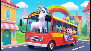 Unicorn on a Bus Go Zoom Zoom Zoom | Funny and Fun Kids Nursery Rhyme Animation