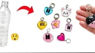 How to make keychain from waste materials/Homemade glass keychain /DIY projects.......... 