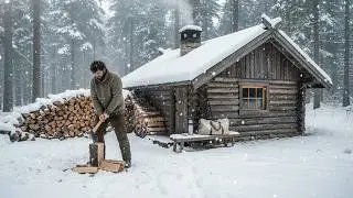 Winter Log Cabin Routine Preparing for the Storm - Life in the North
