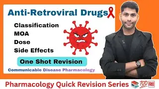 Anti-Retroviral Drugs In Hindi | Anti - HIV Drugs | Pharmacology Quick Revision 