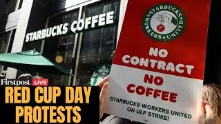 Протест в День Красной Чашки в прямом эфире: работники Starbucks начинают бессрочную забастовку, ...