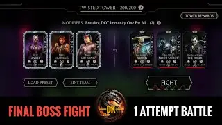 Twisted Tower 1 Attempt Battle 200 Boss Fight & Reward 🎮 Mortal Kombat Mobile | MK Mobile | MKM
