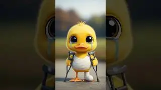 Sad Duckling with Broken Leg Cries for Help! #shorts #duck