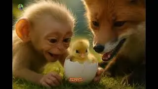 Monkey 🐒fox 🦘and the baby frog 🐣a story of three friends ||TAG Vlogs #animalstory #emotionalstory 