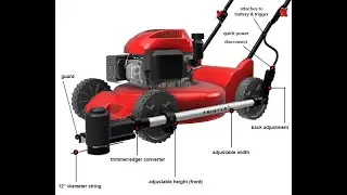 Weed Trimmer and Edger Lawn Mower Attachment Intall