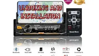Sound Boss SB 1000MS Single Din Car Stereo. Unboxing and Installation.