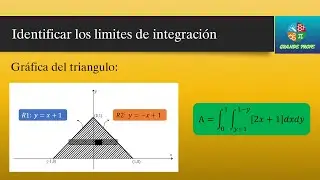 Área de un triangulo por medio de integrales dobles