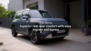 Kia Syros | Superior rear seat comfort with easy ingress and egress
