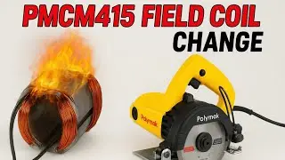 Polymak pmcm415 marble cutting machine quick fix | Field coil change step by step