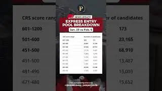 Express Entry Pool Breakdown Jan 23 vs  Feb 05! #canadapermanentresidency #canada #expressentry