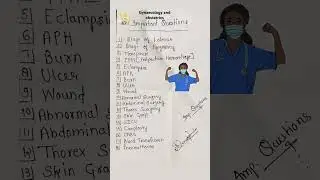 3rd Year || Gynaecology and Obstetrics || MBBS/BPT/BDS/BSc Nursing || Important Question || RUSH