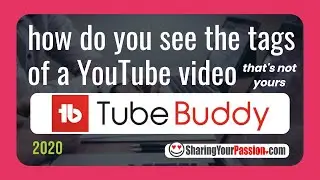 How do you See a Competitor's YouTube Video Tags TubeBuddy for SEO | 2020