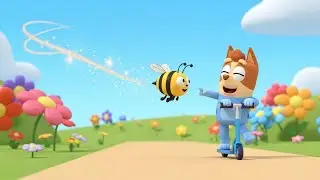 Bluey Rode a Scooter Through the Garden 🛴🌸 | Nursery Rhymes for Kids & Baby Songs