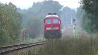 BR 232 601-5 Ludmilla mit Pfeifen als Leerzug bei Passow (Uckermark) HD