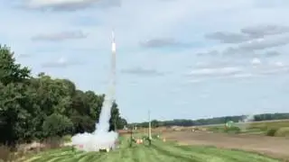 Smokey Rocket Launch  On a I-205W at Metra