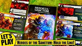 Solo Playthrough of HEROES OF THE SANCTUM the Strategy Card Game  |  Hold the Line  |  Firetap Games