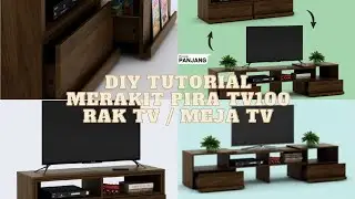 DIY cara merakit PIRA OMNI TV100 Rak TV / Meja TV  (New Tutorial) 2022